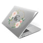 Personalised Blush Floral Wreath Apple MacBook Case Side View