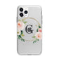 Personalised Blush Floral Wreath Apple iPhone 11 Pro Max in Silver with Bumper Case