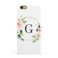 Personalised Blush Floral Wreath Apple iPhone 6 3D Snap Case