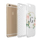 Personalised Blush Floral Wreath Apple iPhone 6 3D Tough Case Expanded view