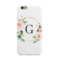 Personalised Blush Floral Wreath Apple iPhone 6 3D Tough Case