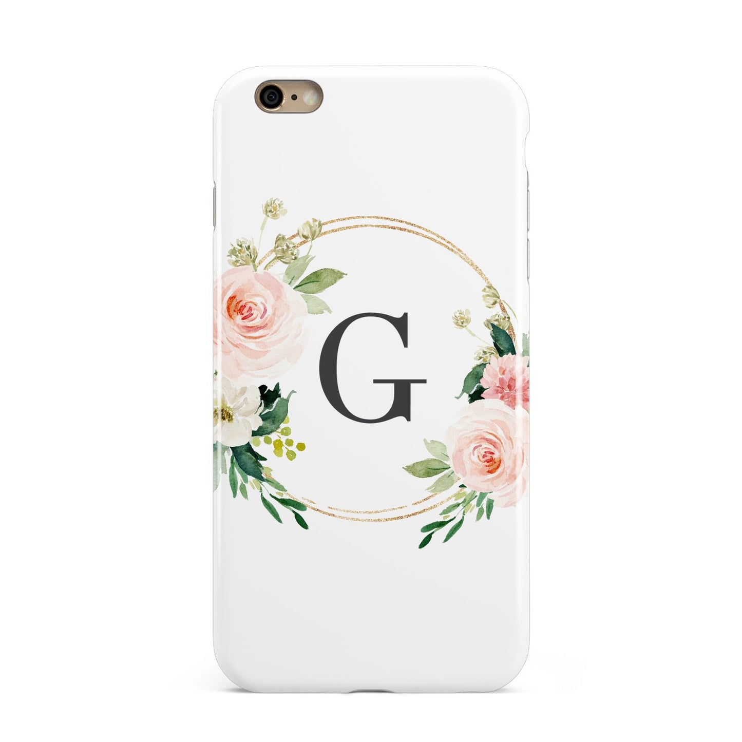 Personalised Blush Floral Wreath Apple iPhone 6 Plus 3D Tough Case