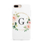 Personalised Blush Floral Wreath Apple iPhone 7 8 Plus 3D Tough Case
