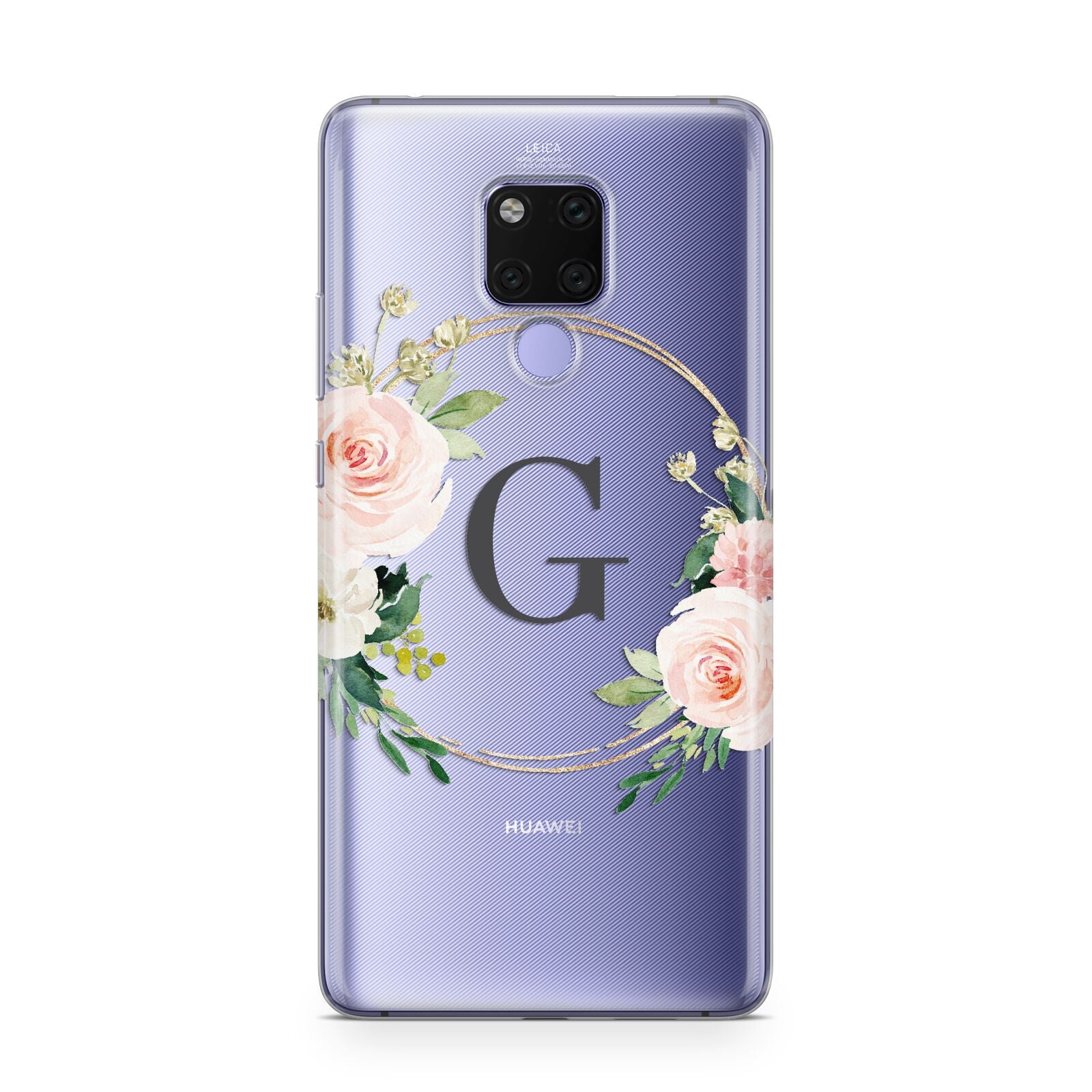 Personalised Blush Floral Wreath Huawei Mate 20X Phone Case