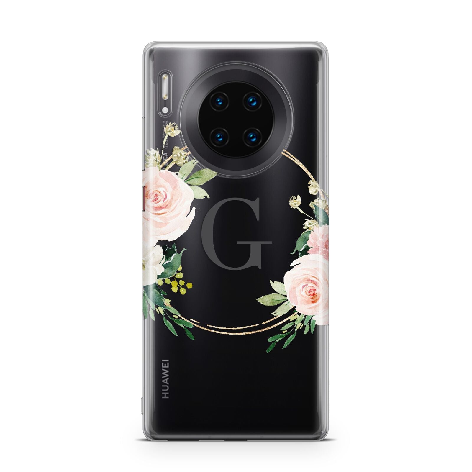 Personalised Blush Floral Wreath Huawei Mate 30 Pro Phone Case