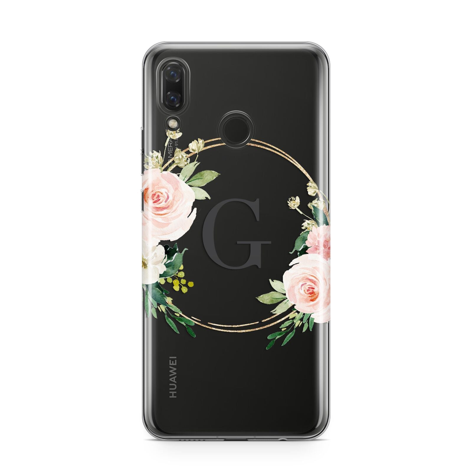 Personalised Blush Floral Wreath Huawei Nova 3 Phone Case