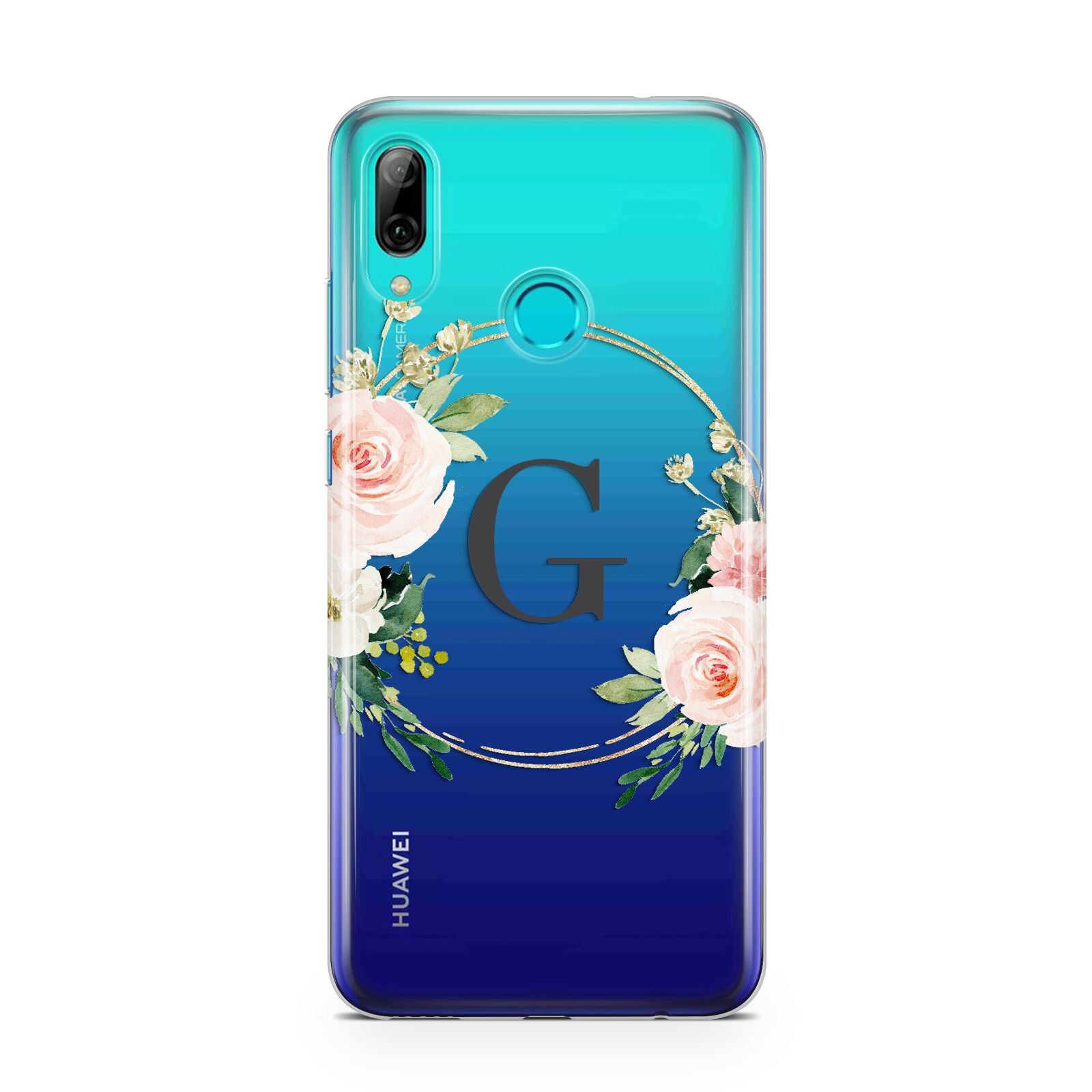 Personalised Blush Floral Wreath Huawei P Smart 2019 Case