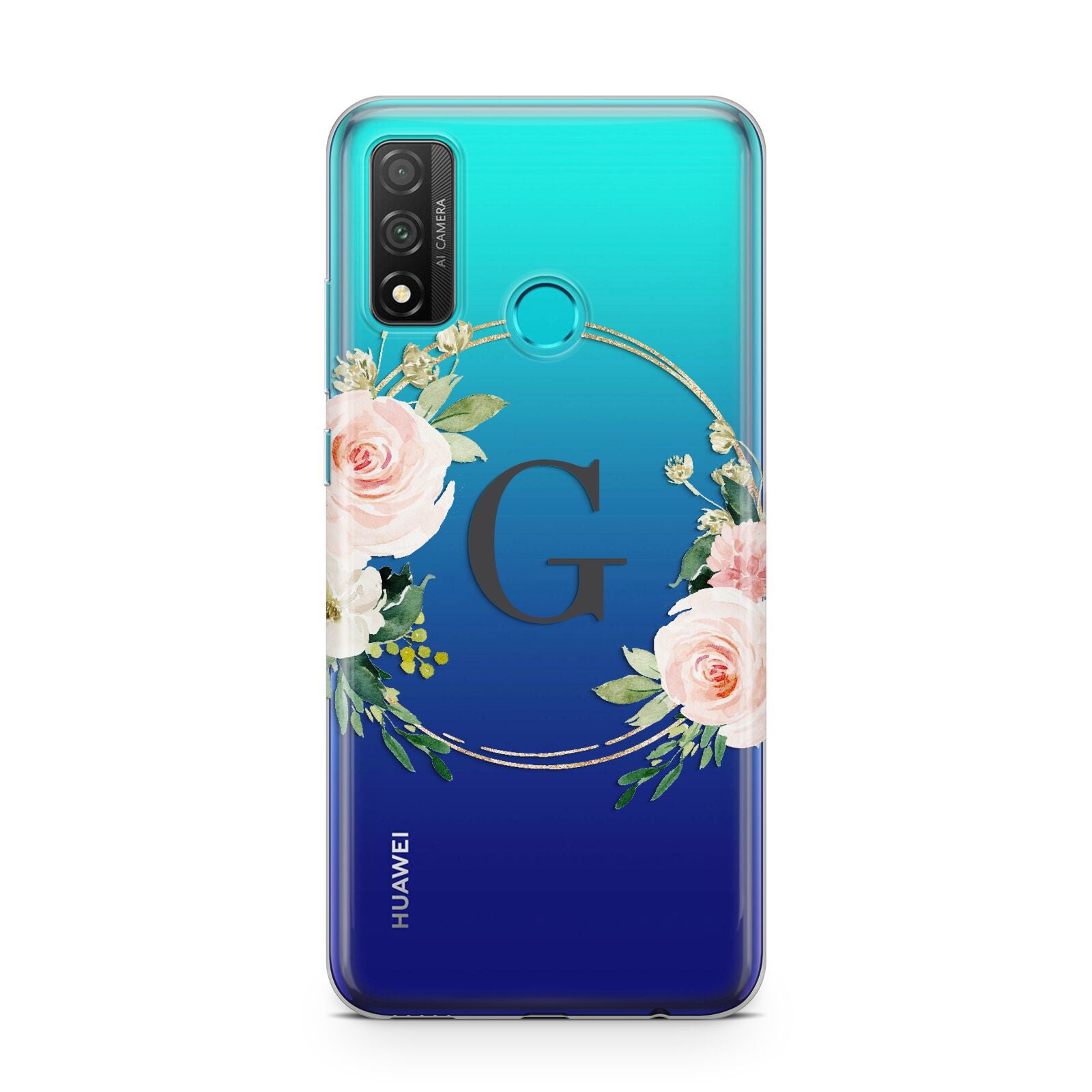 Personalised Blush Floral Wreath Huawei P Smart 2020