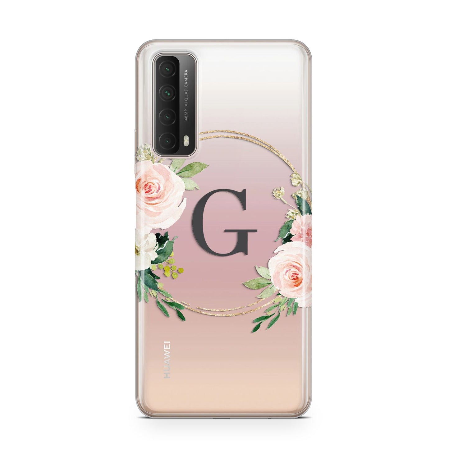Personalised Blush Floral Wreath Huawei P Smart 2021