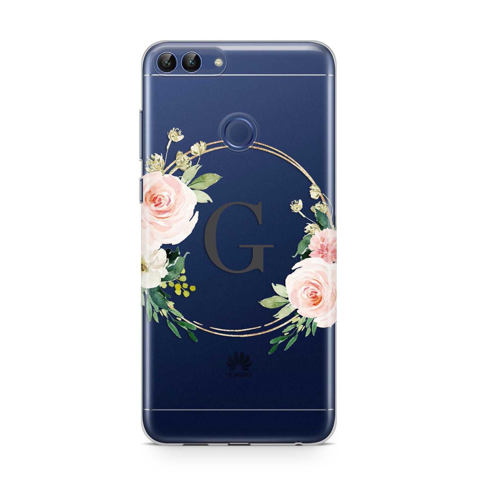 Personalised Blush Floral Wreath Huawei P Smart Case