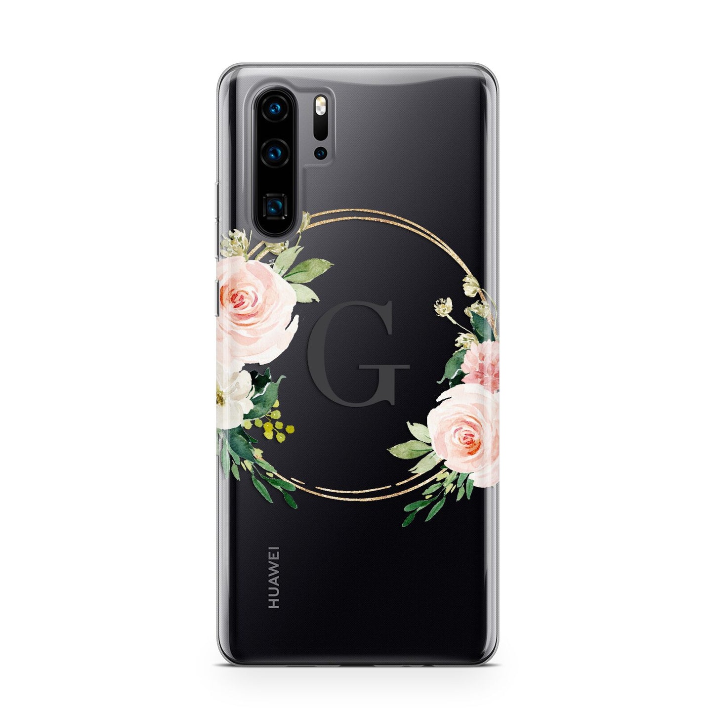 Personalised Blush Floral Wreath Huawei P30 Pro Phone Case