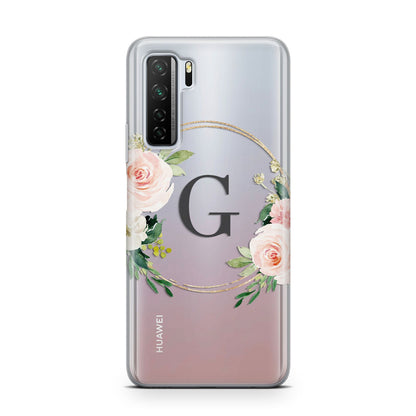 Personalised Blush Floral Wreath Huawei P40 Lite 5G Phone Case