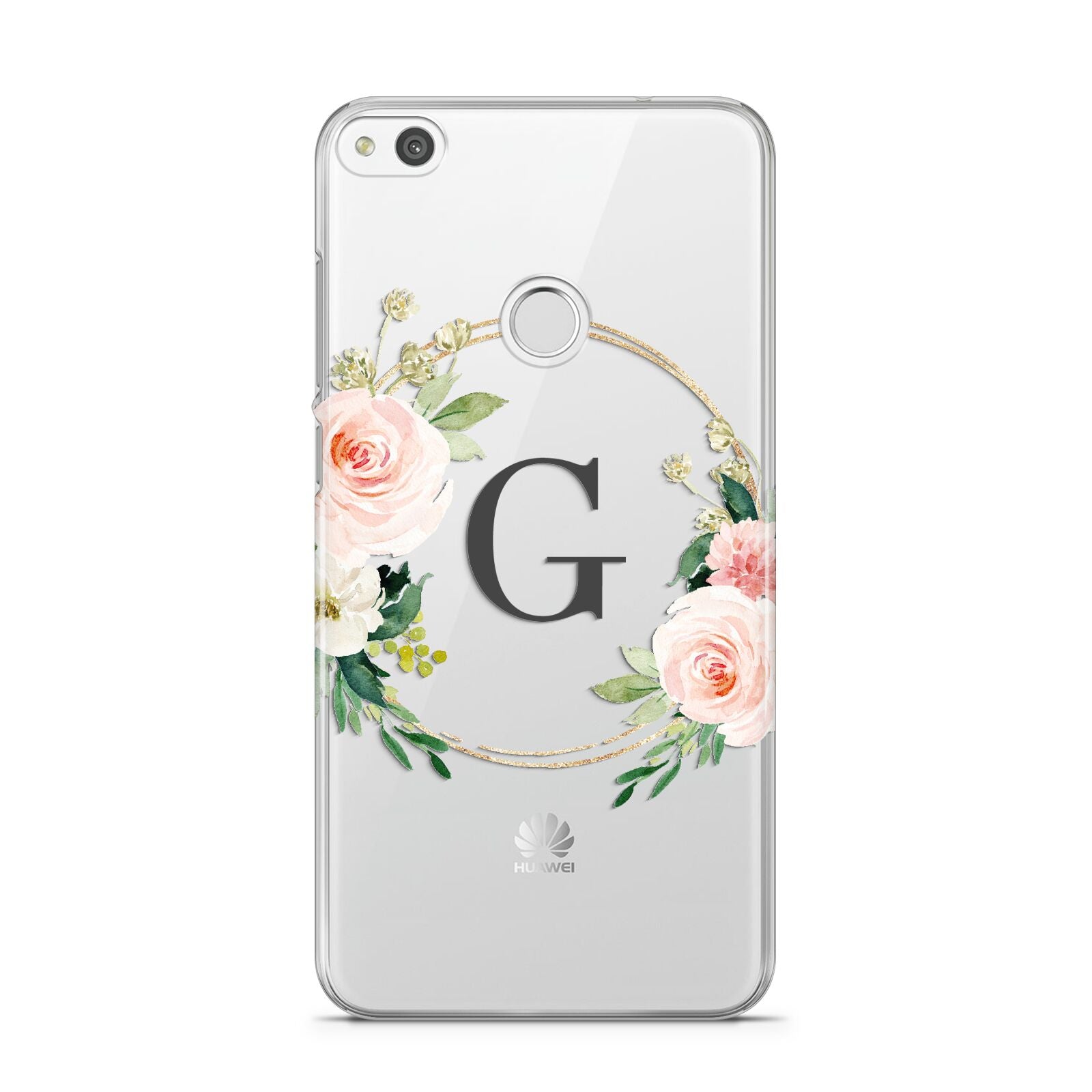 Personalised Blush Floral Wreath Huawei P8 Lite Case