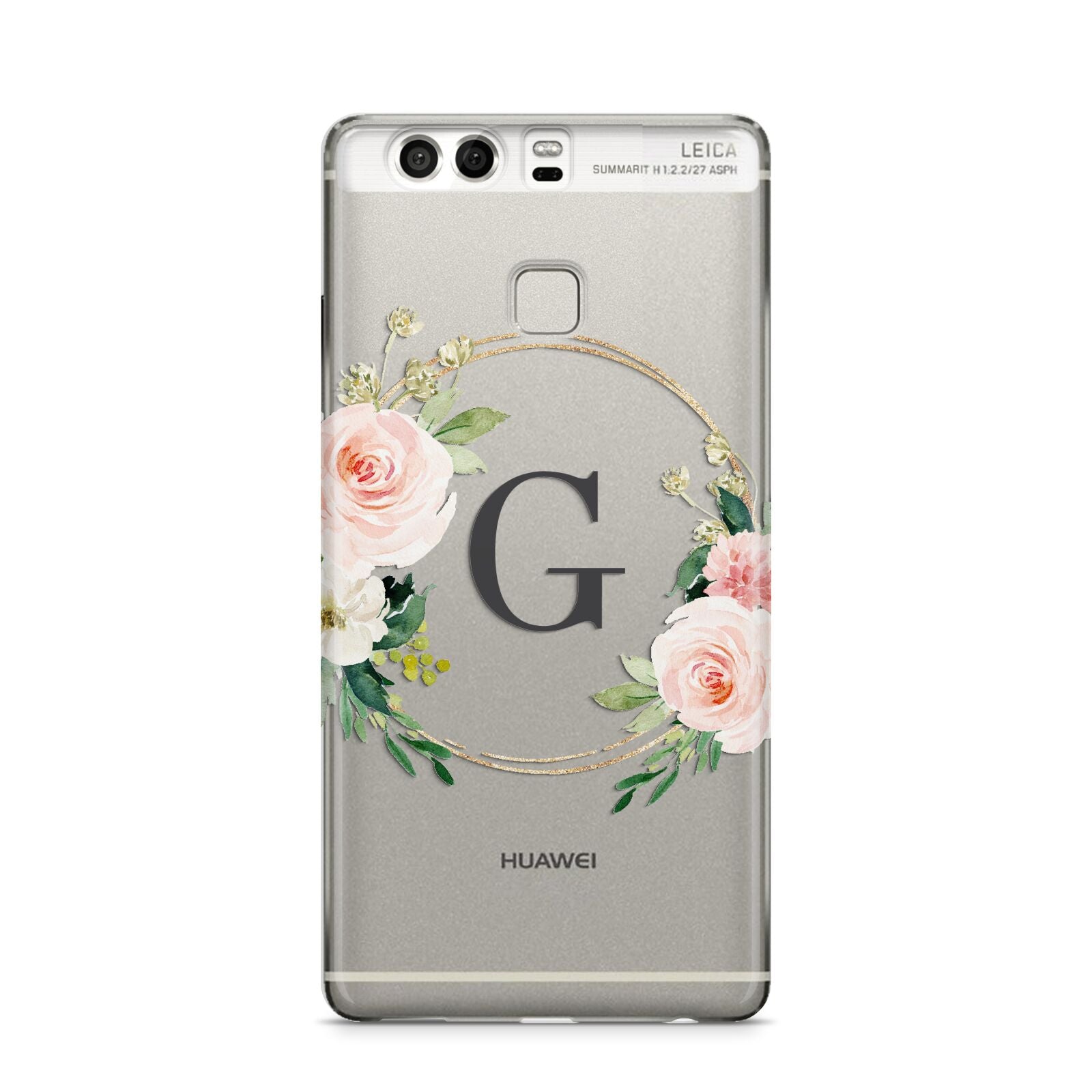 Personalised Blush Floral Wreath Huawei P9 Case