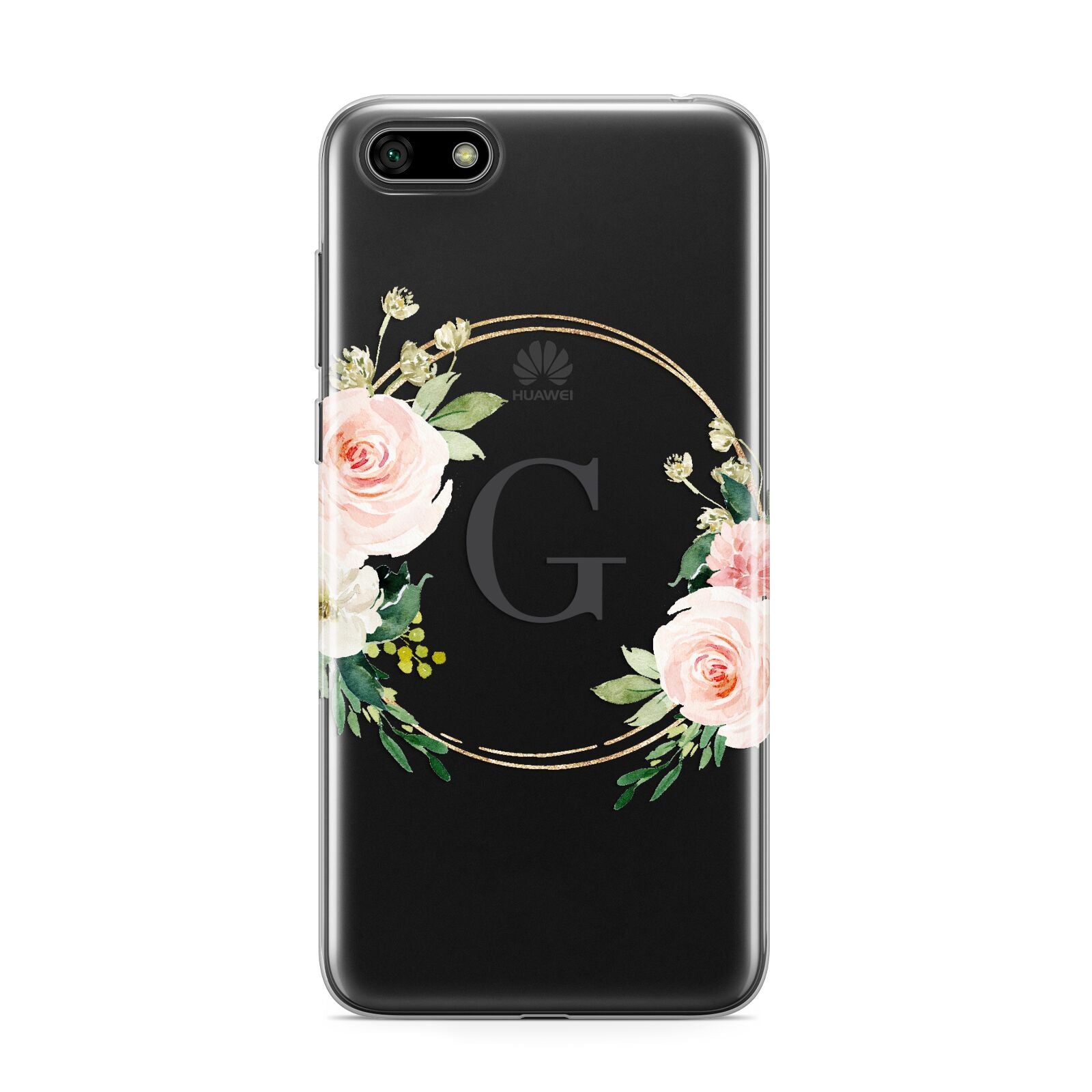 Personalised Blush Floral Wreath Huawei Y5 Prime 2018 Phone Case