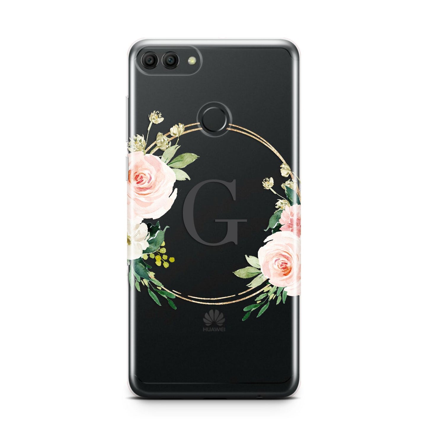 Personalised Blush Floral Wreath Huawei Y9 2018