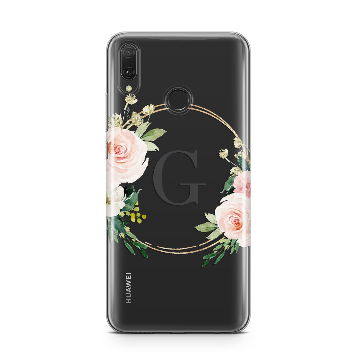 Personalised Blush Floral Wreath Huawei Y9 2019