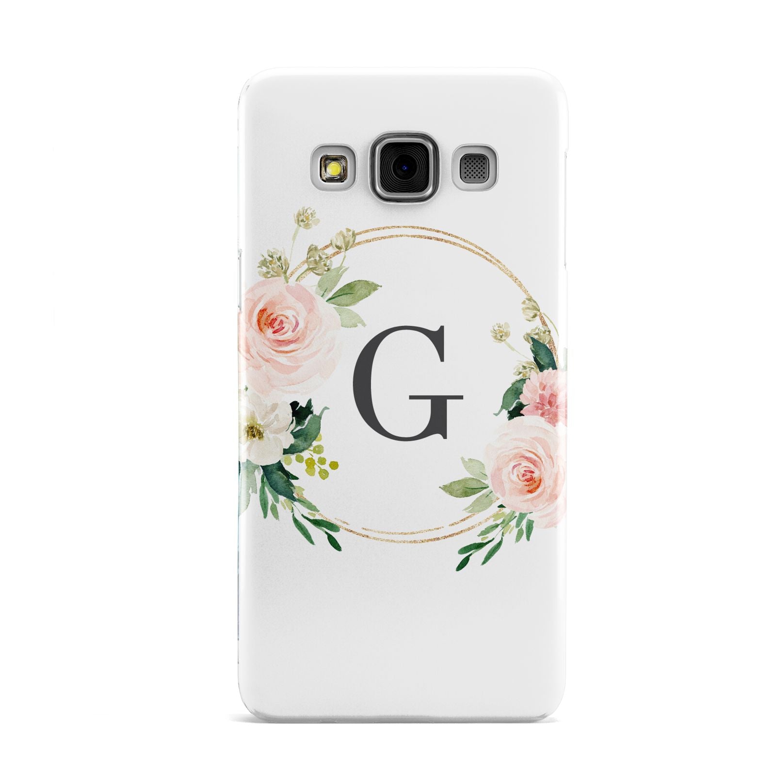 Personalised Blush Floral Wreath Samsung Galaxy A3 Case