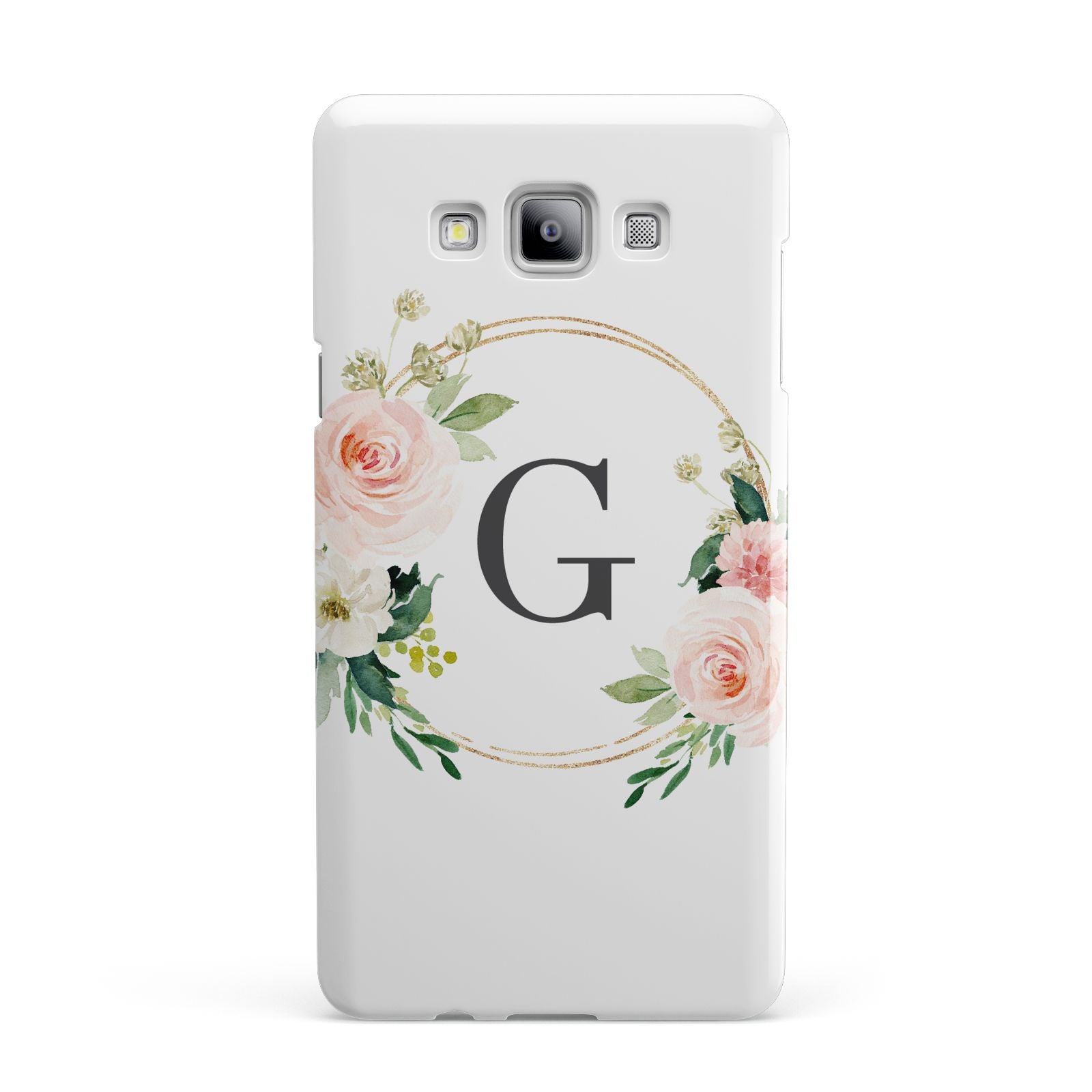 Personalised Blush Floral Wreath Samsung Galaxy A7 2015 Case