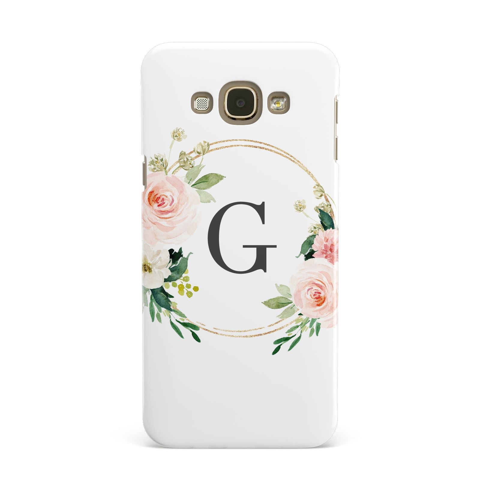 Personalised Blush Floral Wreath Samsung Galaxy A8 Case