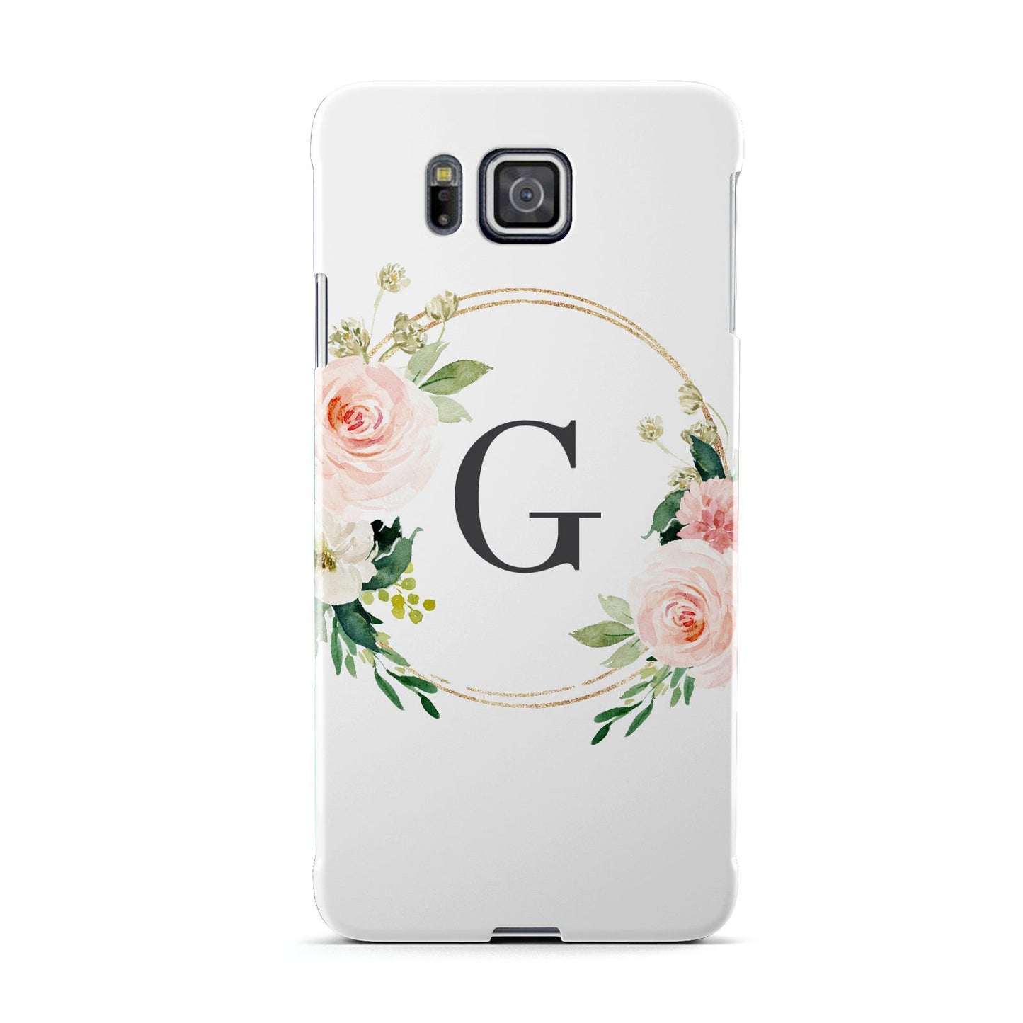 Personalised Blush Floral Wreath Samsung Galaxy Alpha Case