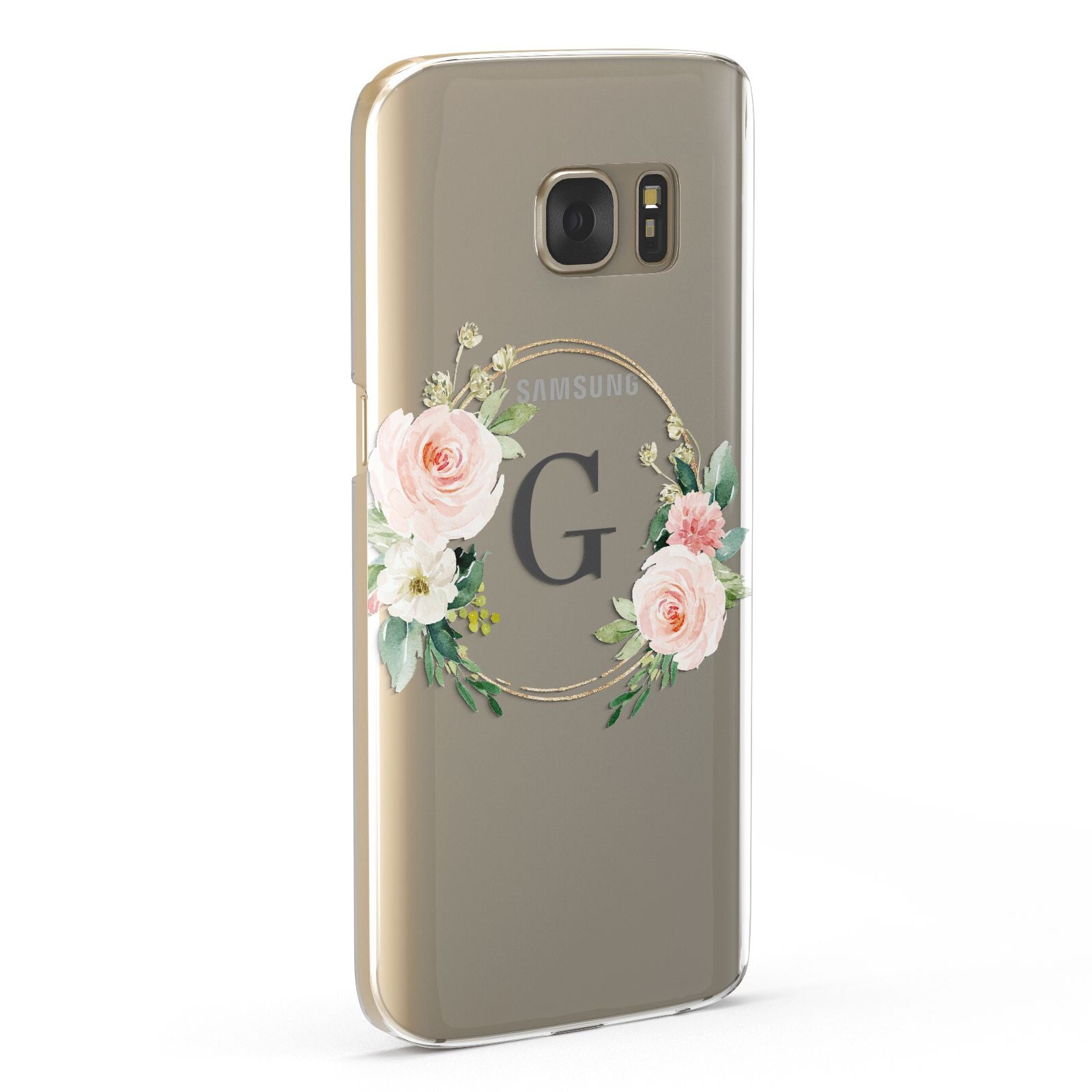 Personalised Blush Floral Wreath Samsung Galaxy Case Fourty Five Degrees