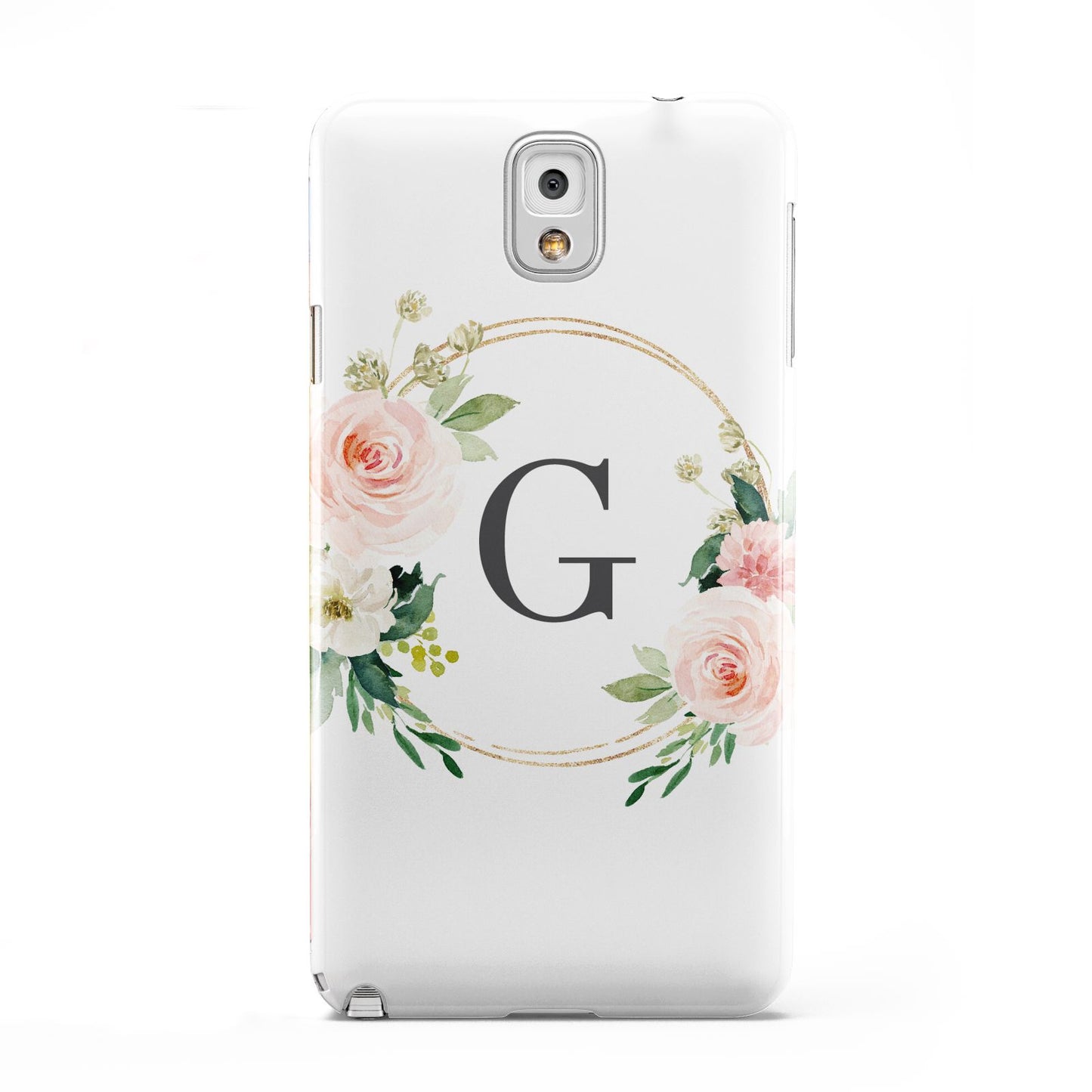 Personalised Blush Floral Wreath Samsung Galaxy Note 3 Case