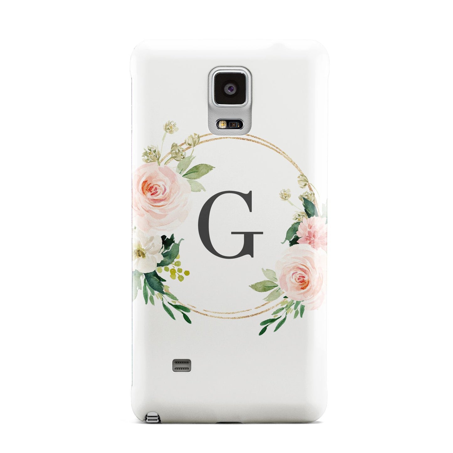 Personalised Blush Floral Wreath Samsung Galaxy Note 4 Case