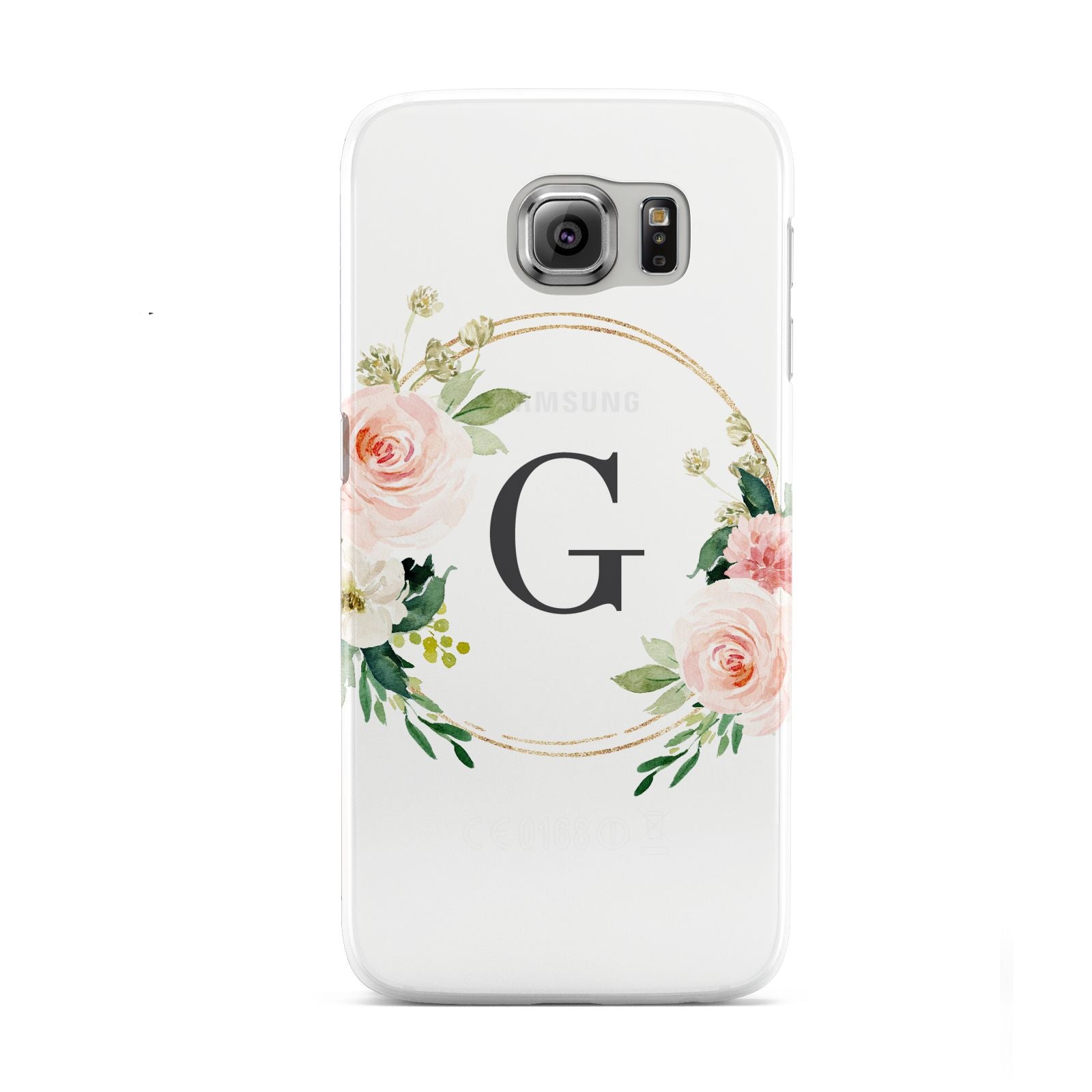 Personalised Blush Floral Wreath Samsung Galaxy S6 Case