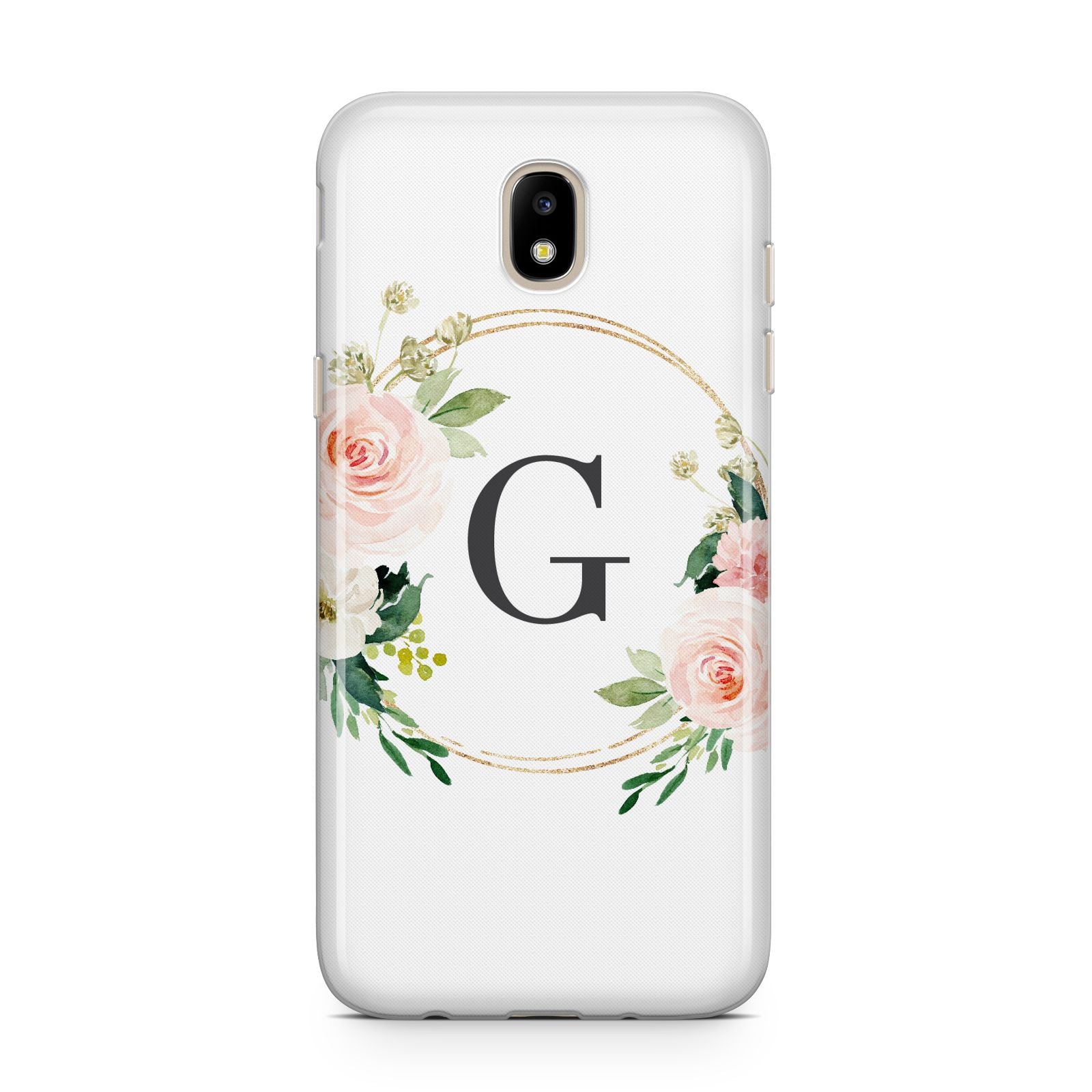 Personalised Blush Floral Wreath Samsung J5 2017 Case