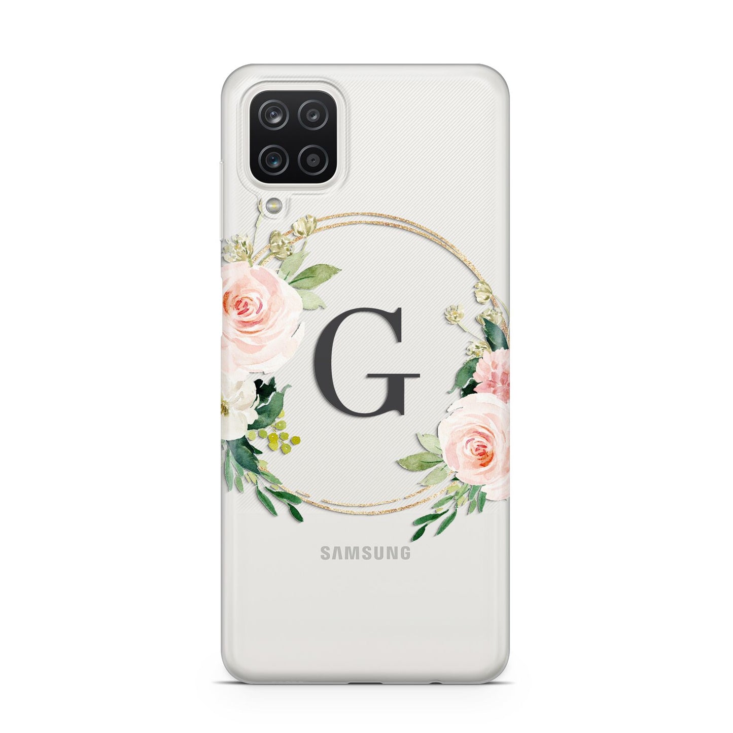 Personalised Blush Floral Wreath Samsung M12 Case