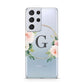 Personalised Blush Floral Wreath Samsung S21 Ultra Case