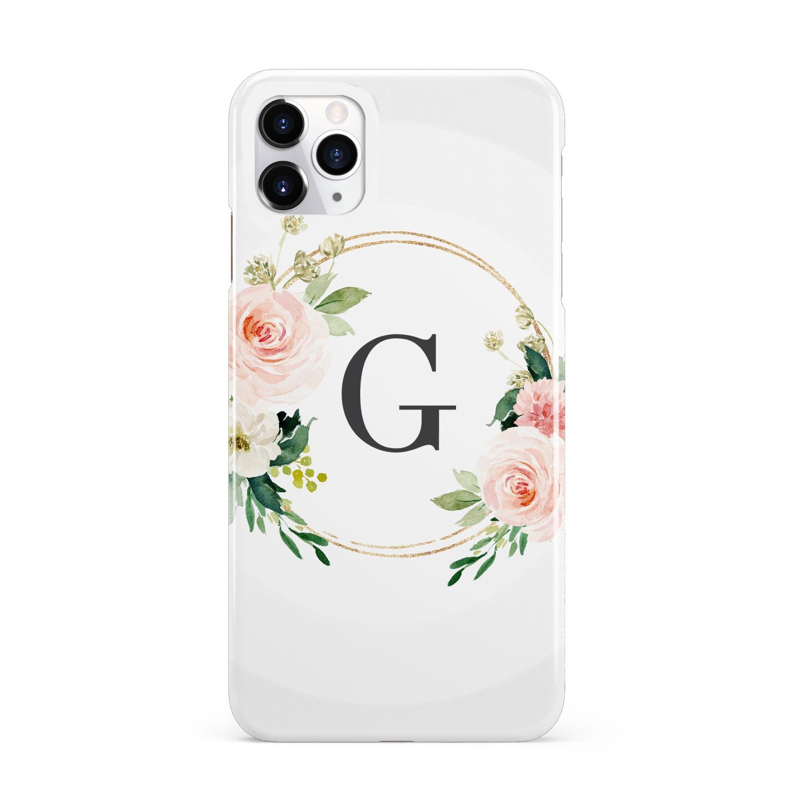 Personalised Blush Floral Wreath iPhone 11 Pro Max 3D Snap Case