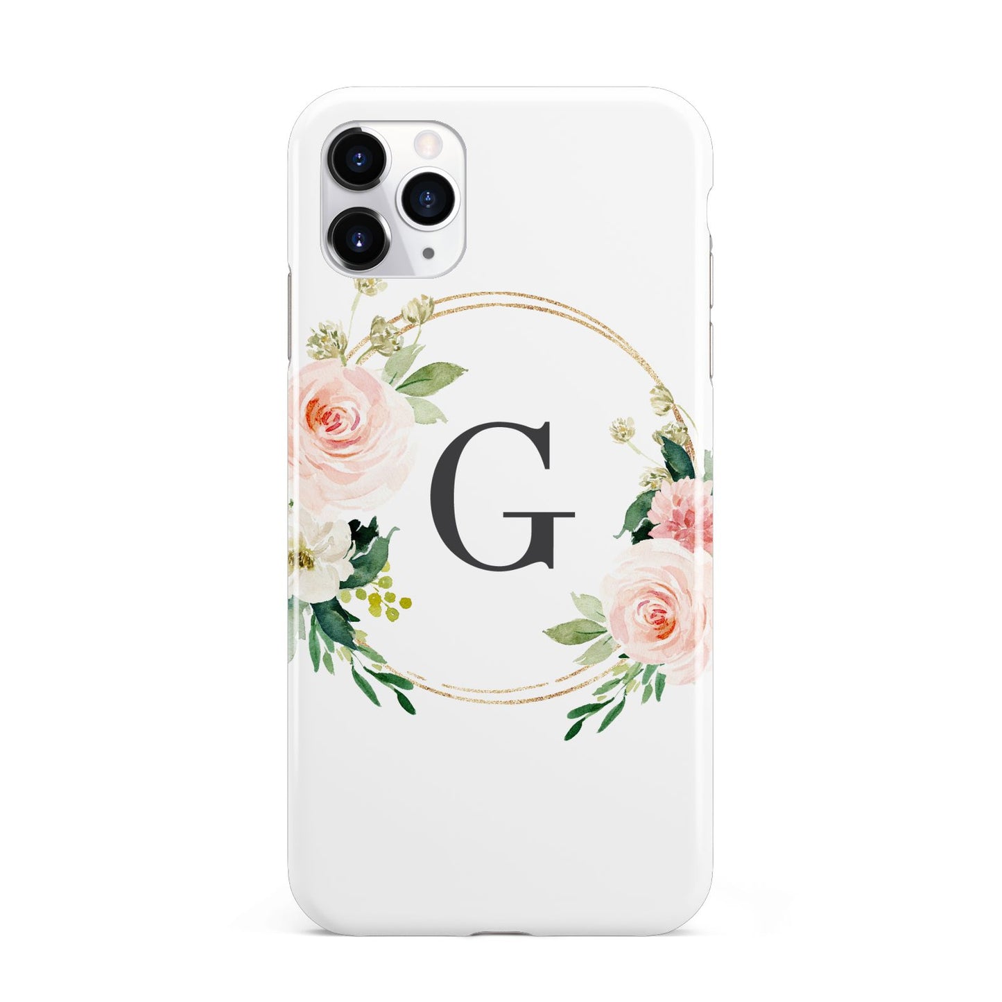 Personalised Blush Floral Wreath iPhone 11 Pro Max 3D Tough Case