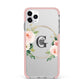Personalised Blush Floral Wreath iPhone 11 Pro Max Impact Pink Edge Case