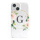 Personalised Blush Floral Wreath iPhone 13 Mini Full Wrap 3D Snap Case
