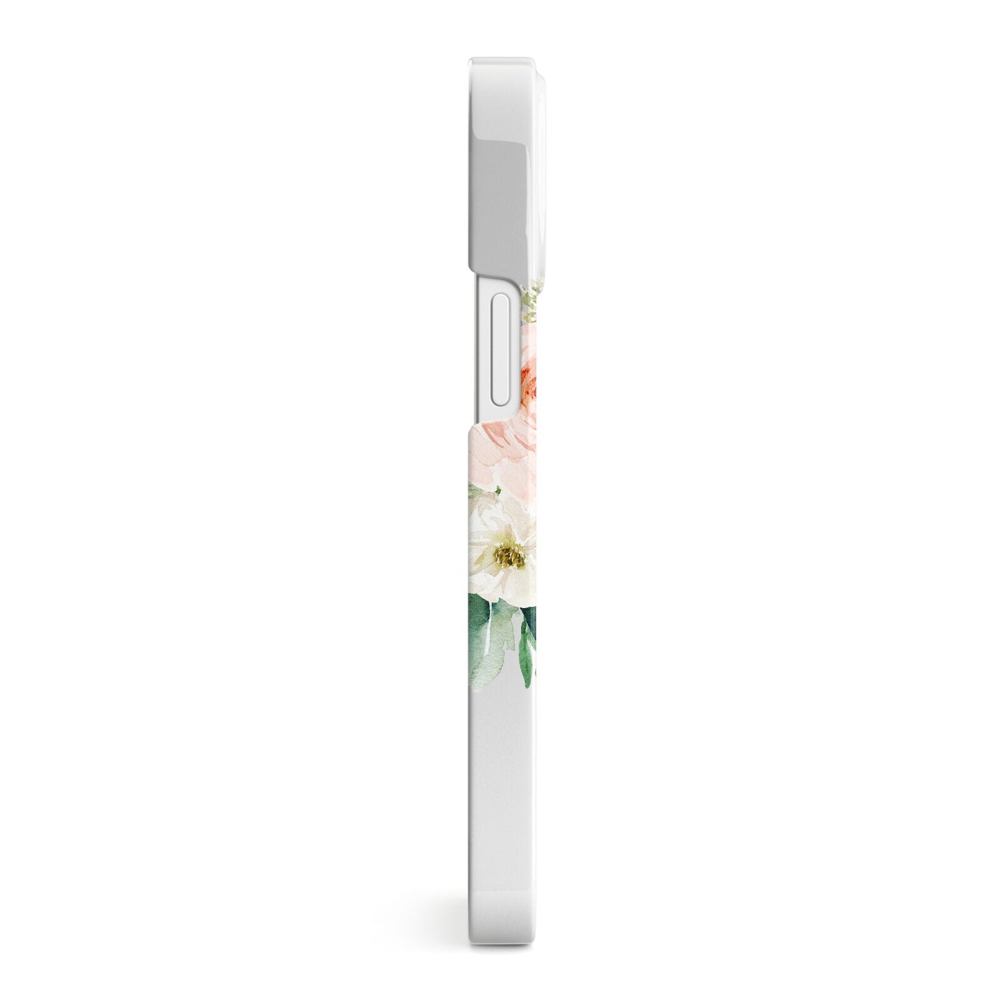 Personalised Blush Floral Wreath iPhone 13 Mini Side Image 3D Snap Case