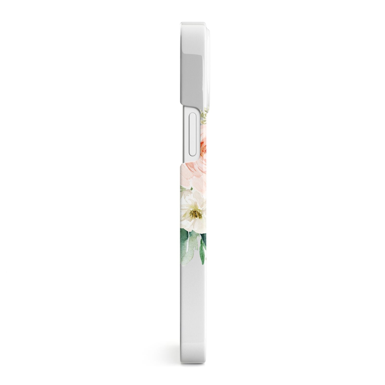 Personalised Blush Floral Wreath iPhone 13 Mini Side Image 3D Snap Case