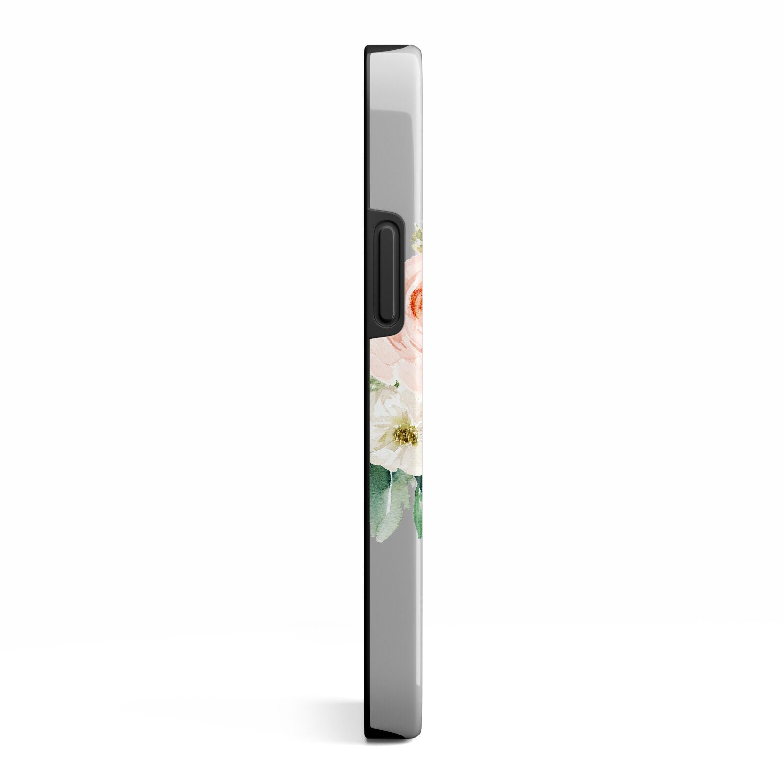 Personalised Blush Floral Wreath iPhone 13 Mini Side Image 3D Tough Case