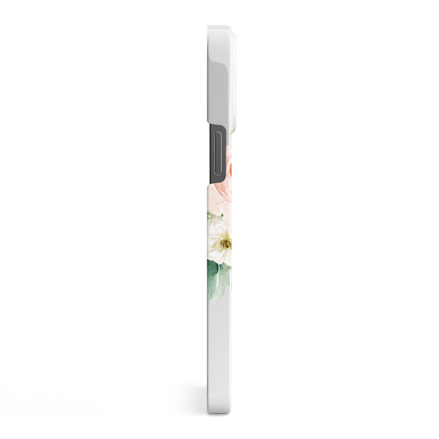 Personalised Blush Floral Wreath iPhone 13 Pro Max Side Image 3D Snap Case