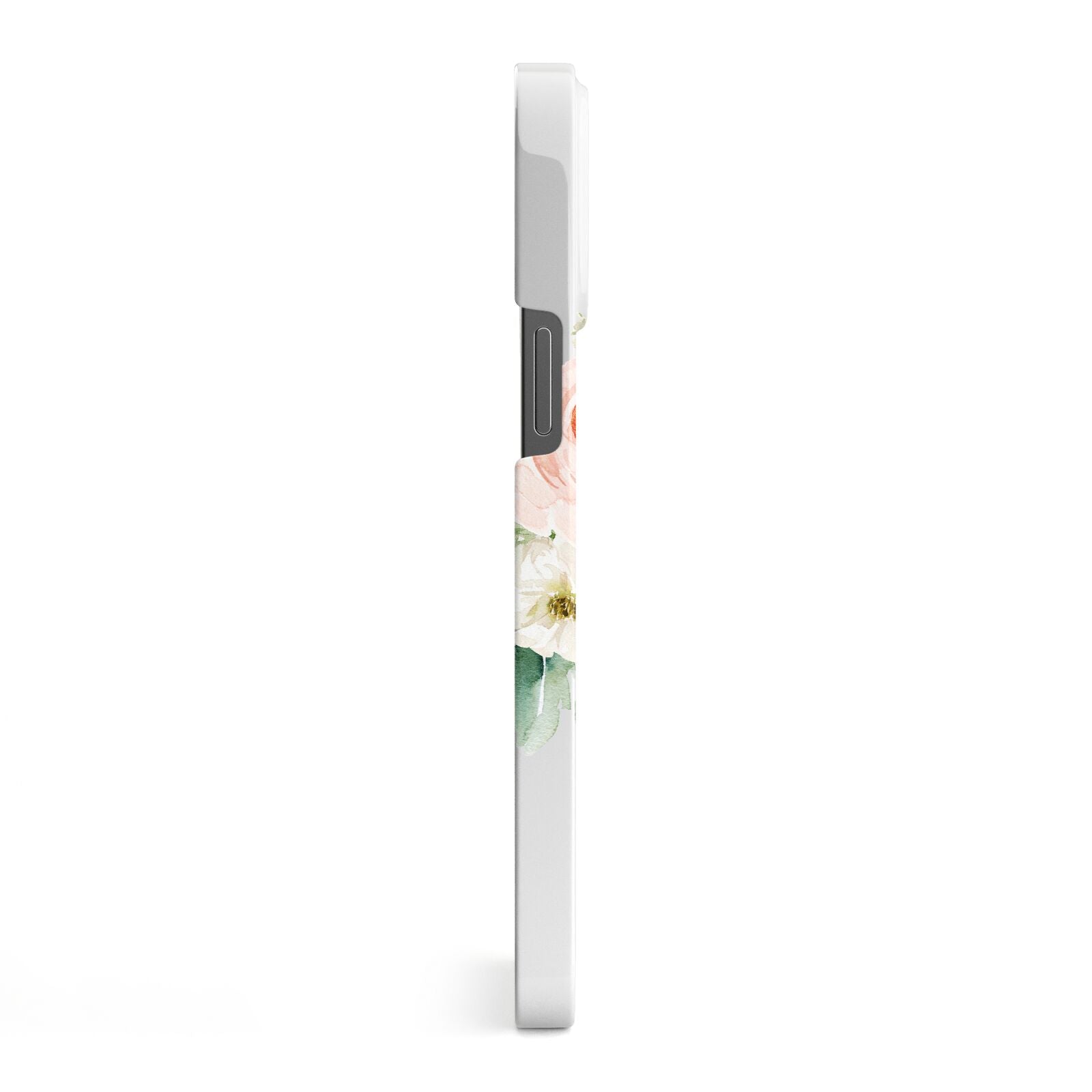 Personalised Blush Floral Wreath iPhone 13 Pro Max Side Image 3D Snap Case
