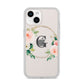 Personalised Blush Floral Wreath iPhone 14 Clear Tough Case Starlight