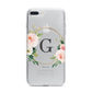 Personalised Blush Floral Wreath iPhone 7 Plus Bumper Case on Silver iPhone