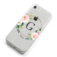 Personalised Blush Floral Wreath iPhone 8 Bumper Case on Silver iPhone Alternative Image