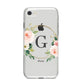 Personalised Blush Floral Wreath iPhone 8 Bumper Case on Silver iPhone