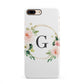 Personalised Blush Floral Wreath iPhone 8 Plus 3D Snap Case on Gold Phone