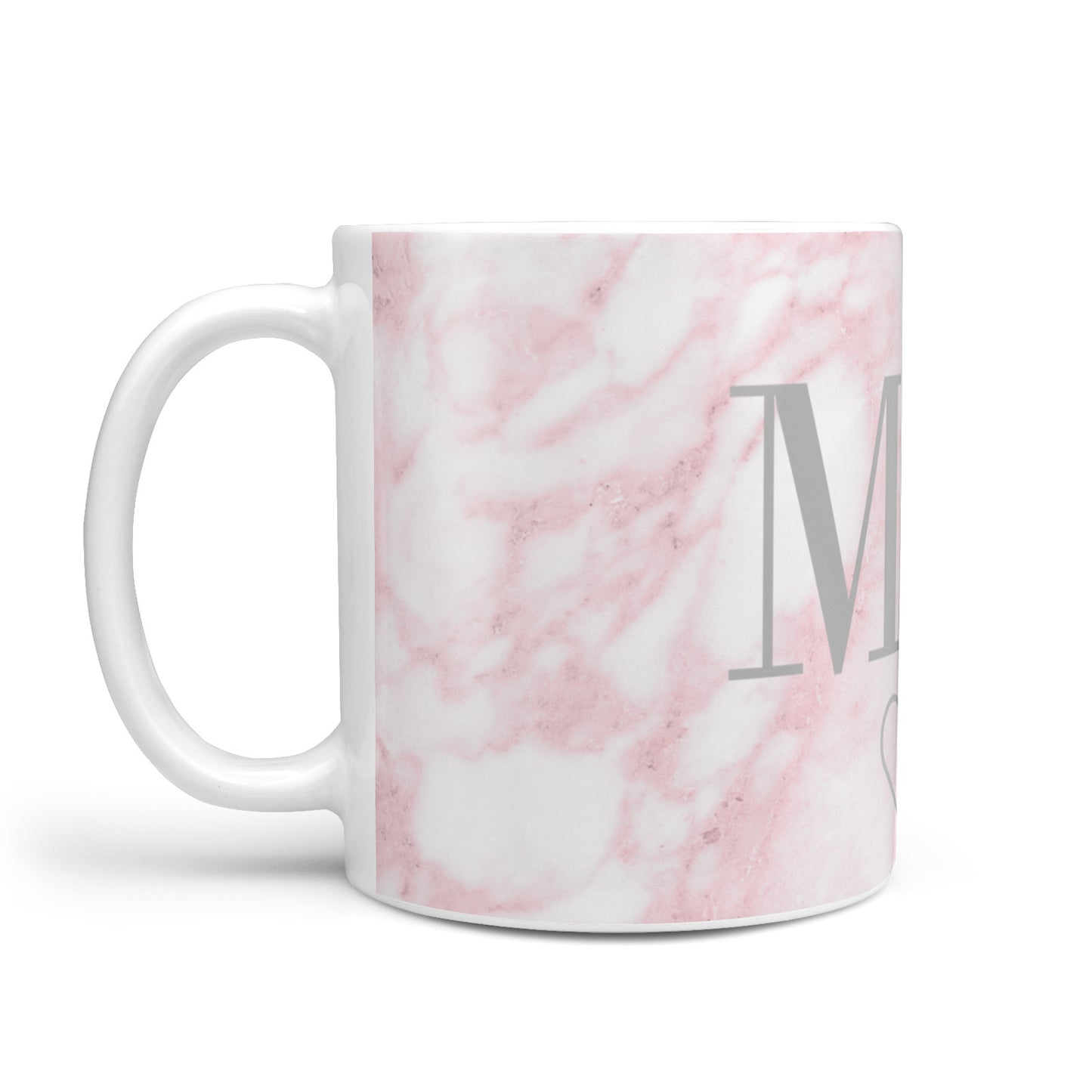Personalised Blush Marble Initials 10oz Mug Alternative Image 1