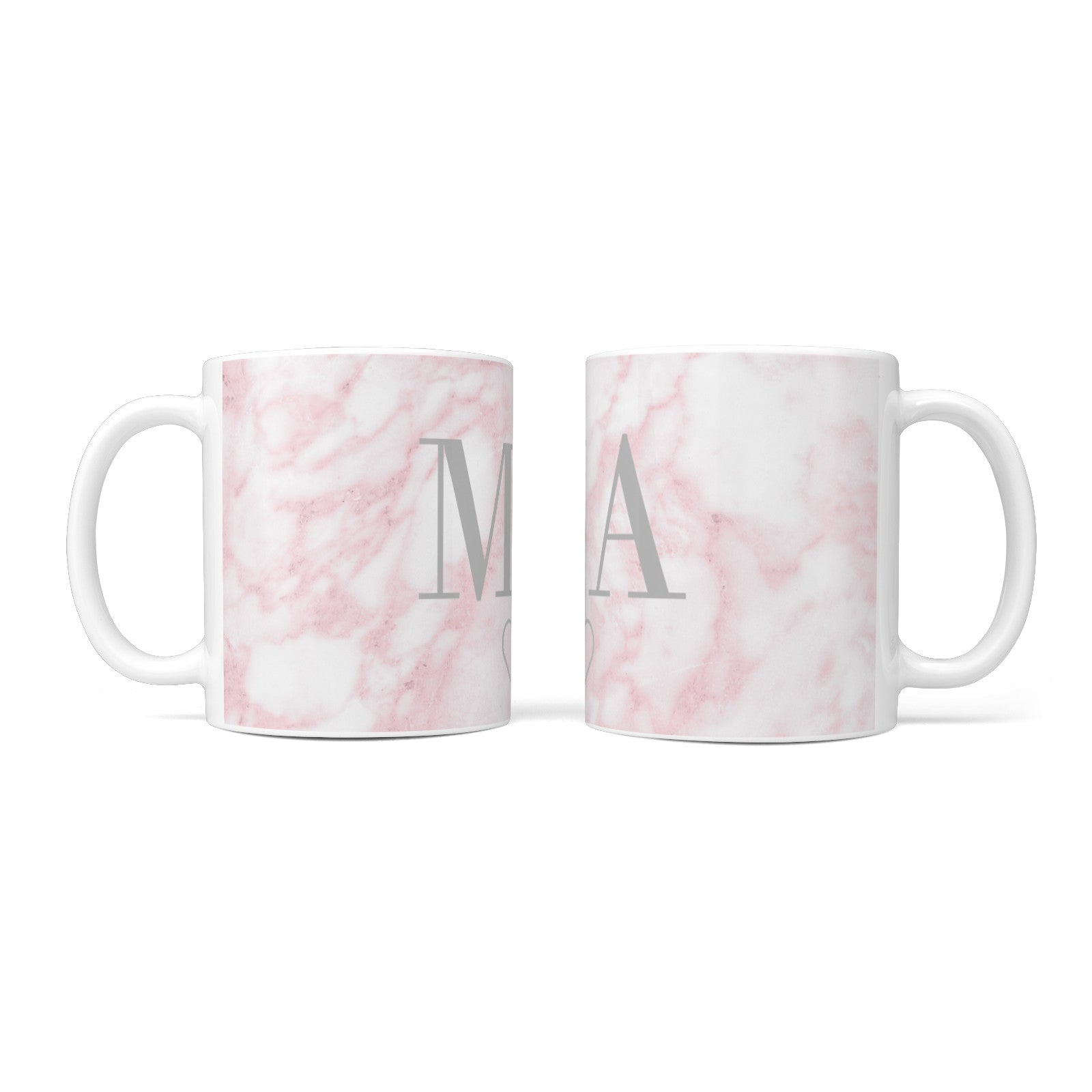Personalised Blush Marble Initials 10oz Mug Alternative Image 3