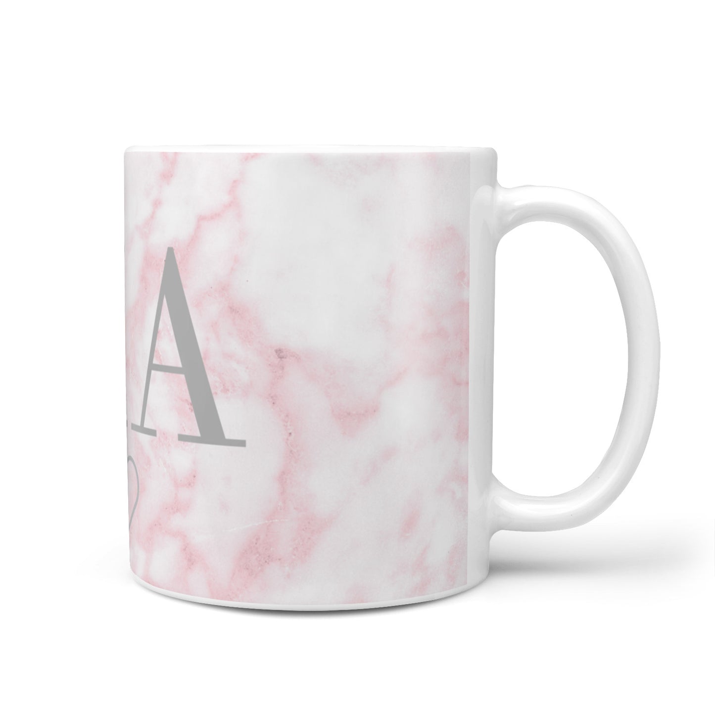 Personalised Blush Marble Initials 10oz Mug