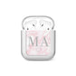Personalised Blush Marble Initials AirPods Case